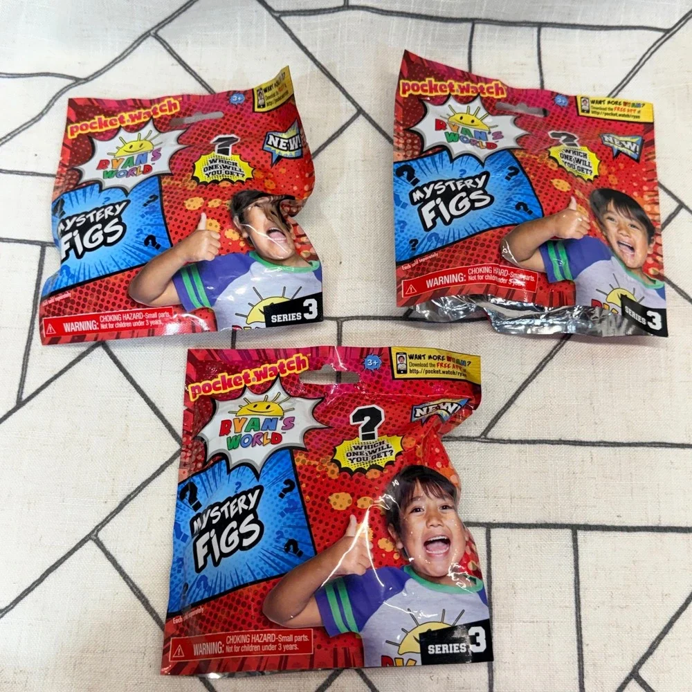 Ryan's World Mystery‎ Figs 3-Pack Multicolor Series 3 Blind Bags New Sealed